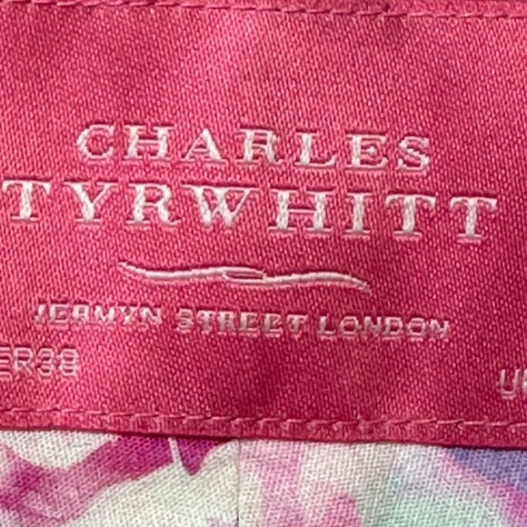 Charles Tyrwhitt Button Down Top Womens Size 8 Pink White Floral Long Sleeves - Picture 11 of 15